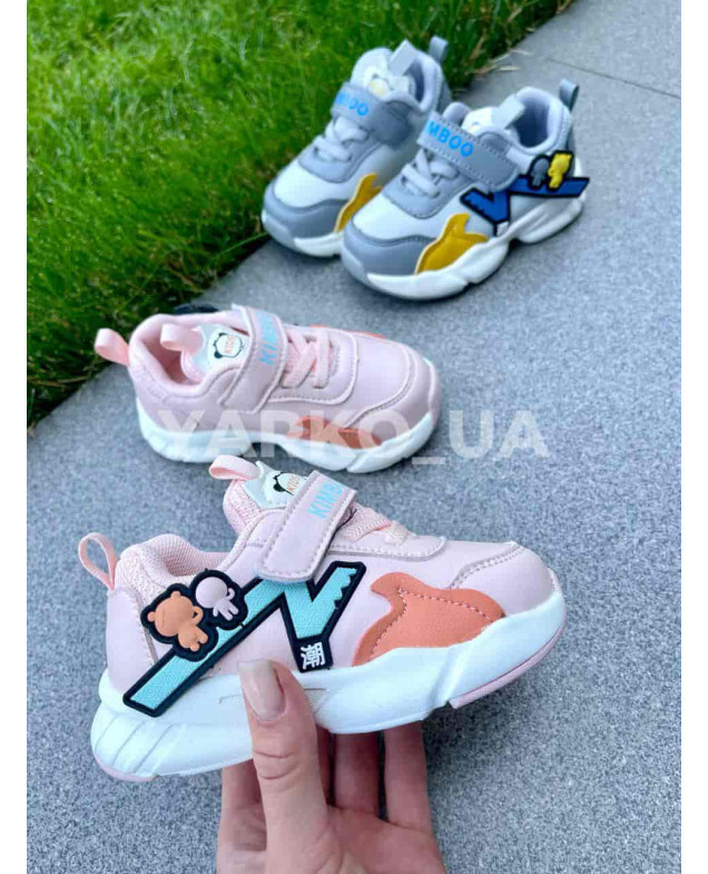 Кросівки для дівчаток весна/осінь JM2155-1F з еко-шкіри рожеві kids 21(р)