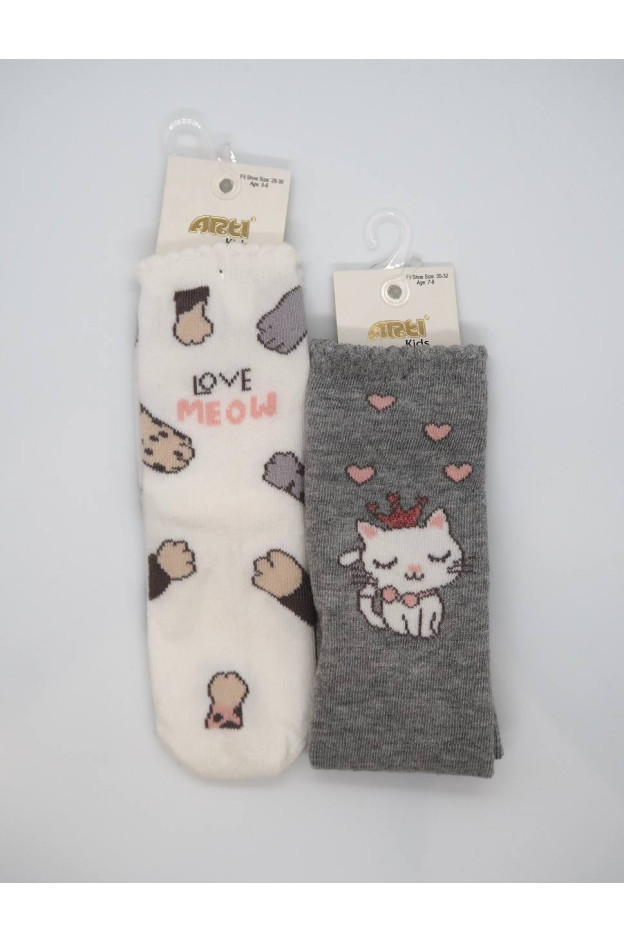 Шкарпетки для дівчаток сезон весна/осінь 200453 з котону love meow 3-4(р) 