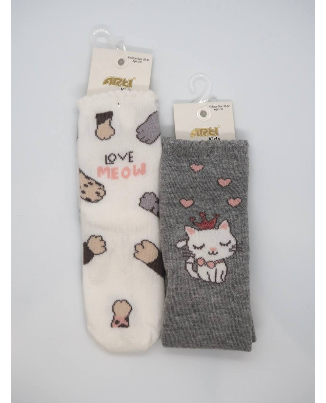 Шкарпетки для дівчаток сезон весна/осінь 200453 з котону love meow 3-4(р) 