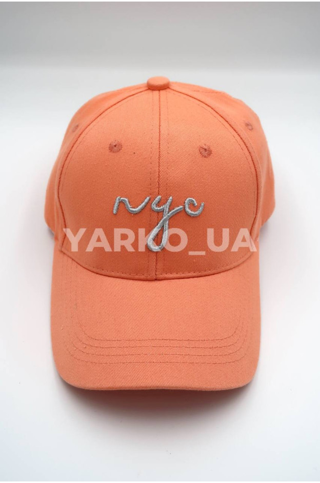 Бейсболка uni весна/осінь, літо 995518 котон оранж NYC вишивка 55-58(р)