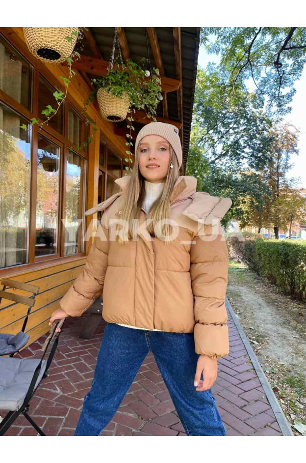 Куртка-пуффер для дівчат на зиму 99817# з тінсулейту з флісом петля 146(р)