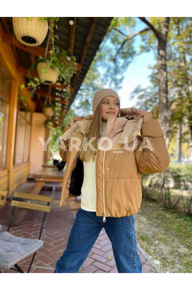 Куртка-пуффер для дівчат на зиму 99817# з тінсулейту з флісом петля 146(р)