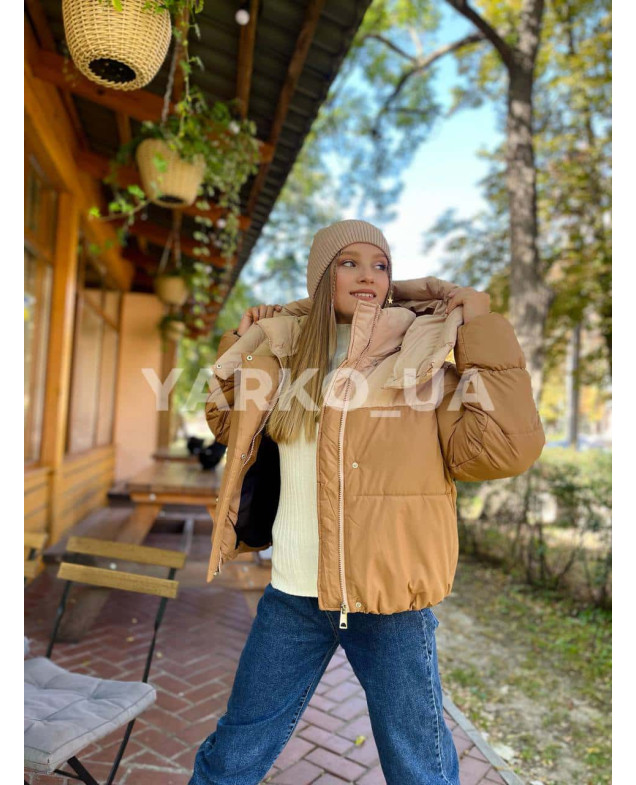 Куртка-пуффер для дівчат на зиму 99817# з тінсулейту з флісом петля 146(р)